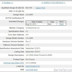 Perangkat Misterius Dengan Nomor Model LG-LS995 Kembali Dapatkan Sertifikasi Bluetooth