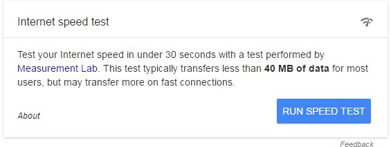 Speed Test Google